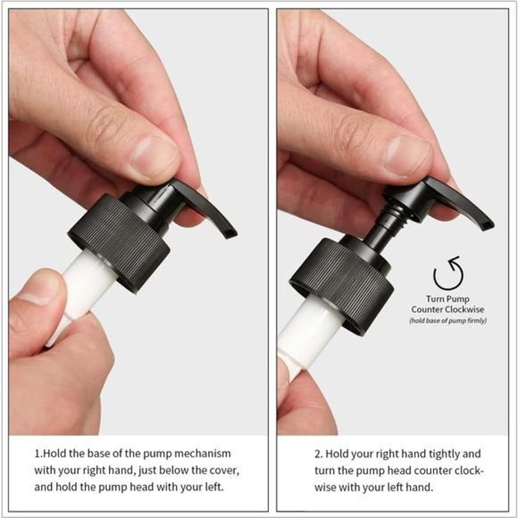 Matte Black Soap Dispenser Bathroom Set, Contains Hand Soap Dispenser and Lotion - Picture 4 of 6